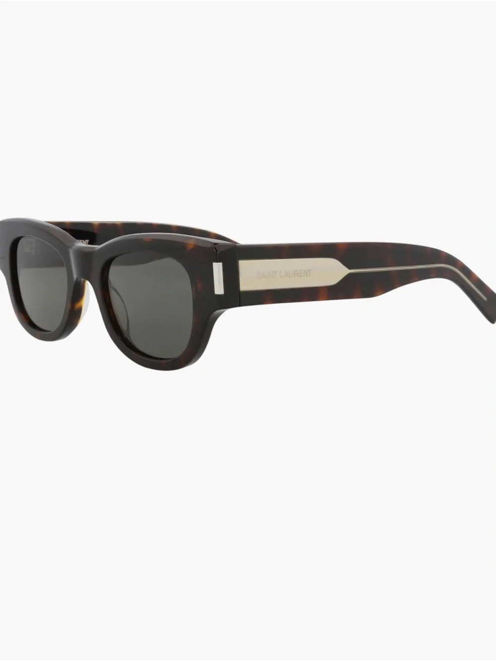 Saint Laurent Tortoiseshell Frame Black Lens Sunglasses